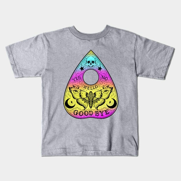 Ouija Planchette Board. Night Moth Kids T-Shirt by OccultOmaStore